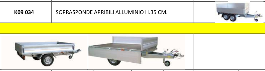 Rimorchio A9L — Trasporto cose — misure e prezzo