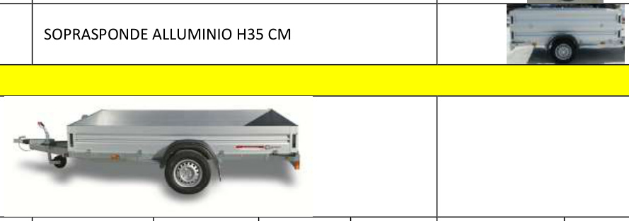Rimorchio H11 — Trasporto cose — misure e prezzo
