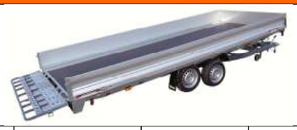 Rimorchio PTA30C — Rampe — misure e prezzo