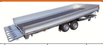 Rimorchio PTA35C — Rampe — misure e prezzo